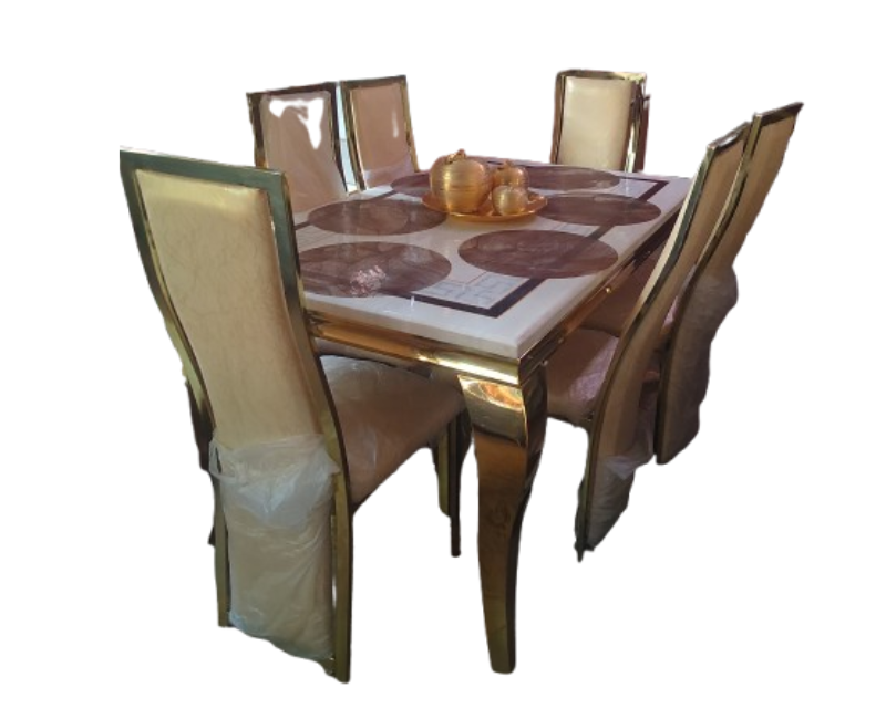 6 sitter animal leg dinning set (GOLD)
