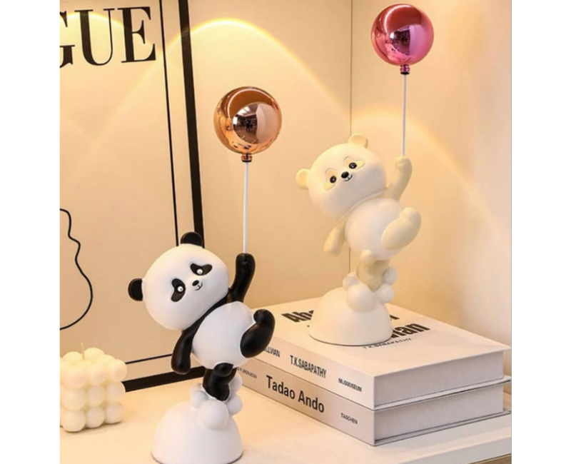 Panda with balloon unique decor