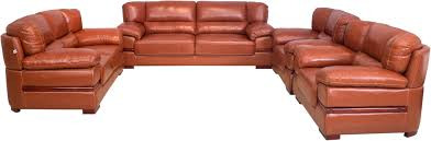 Modern Brown Modular Leather Sofa Set,